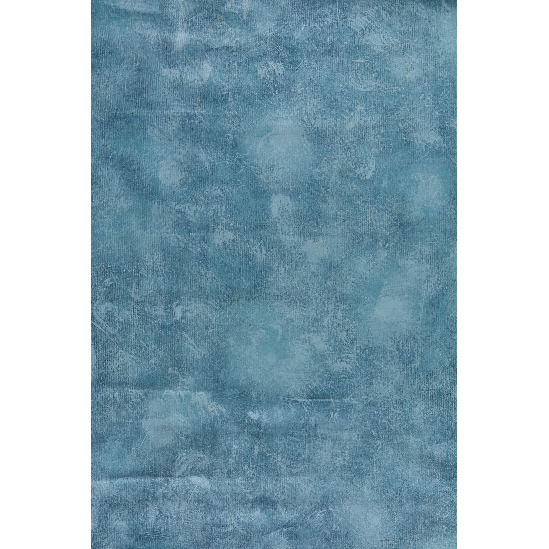 Fondo azul turquesa texturizado con veladuras suaves y acabado mate en tonos agua y celeste