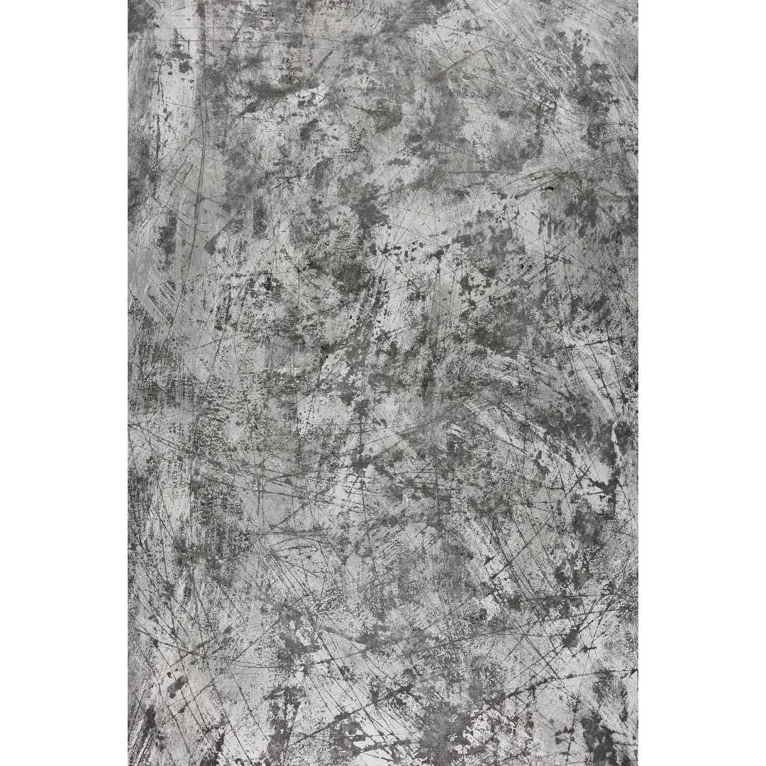 Fondo gris claro texturizado con manchas, roces y líneas cruzadas en acabado mate gráfico