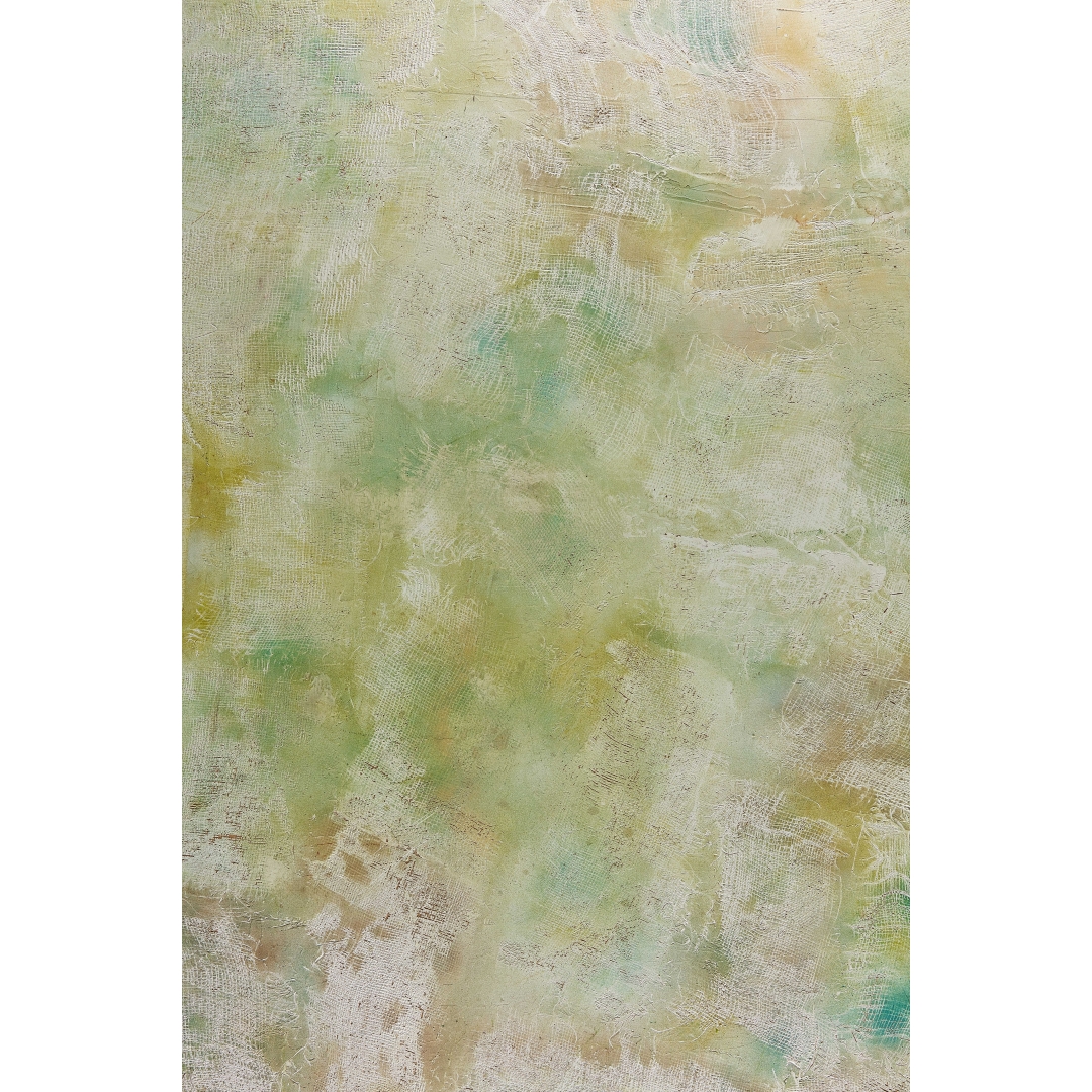 Fondo verde claro texturizado con mezcla de beige y verde suave en acabado mate orgánico