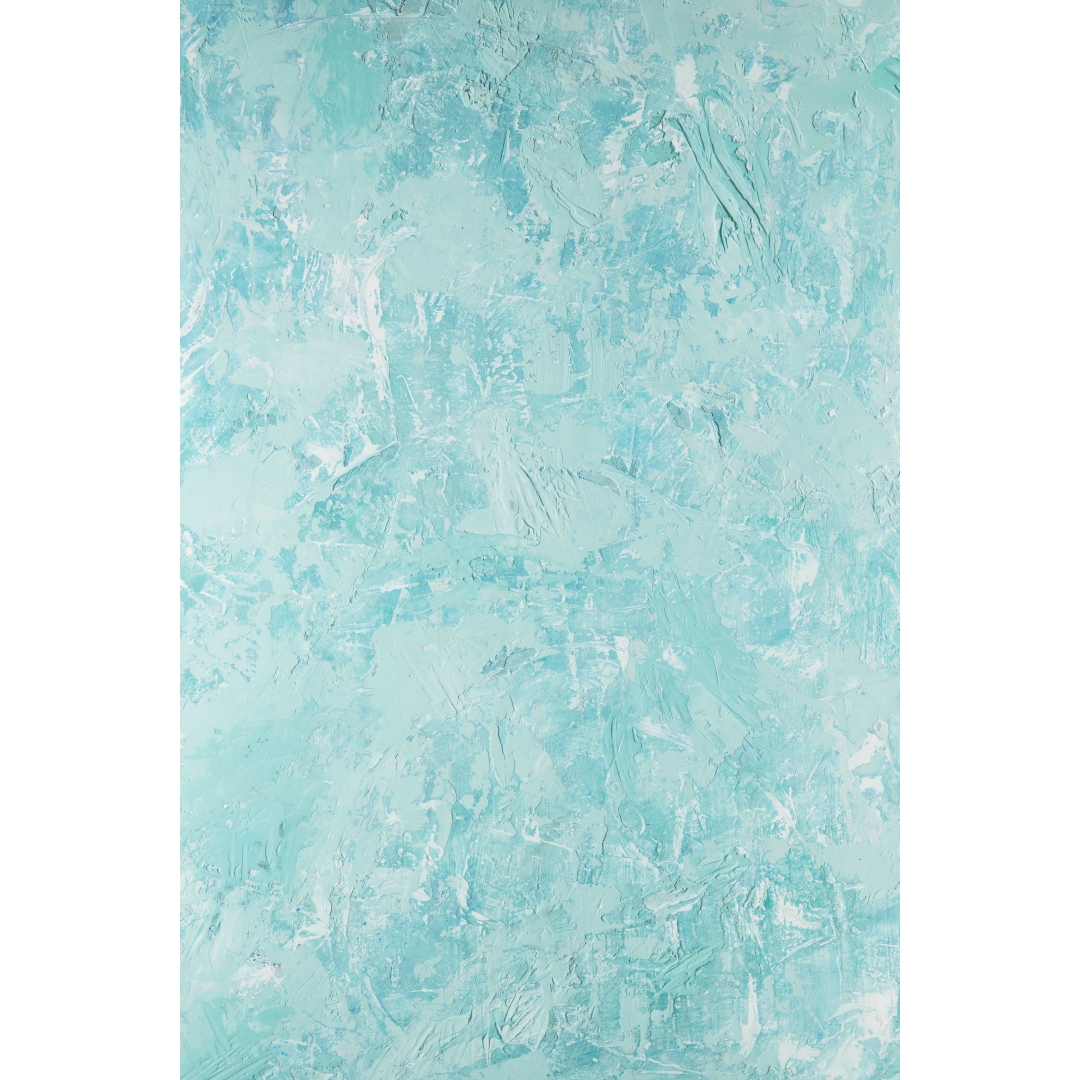 Fondo azul claro texturizado con relieve de espátula y acabado mate en tonos celeste y aqua suave